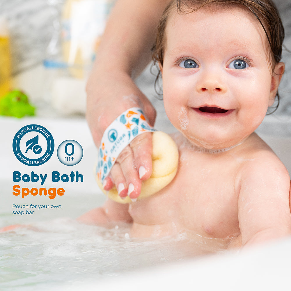 Natural Baby Sponge & Mitt Set - Hypoallergenic