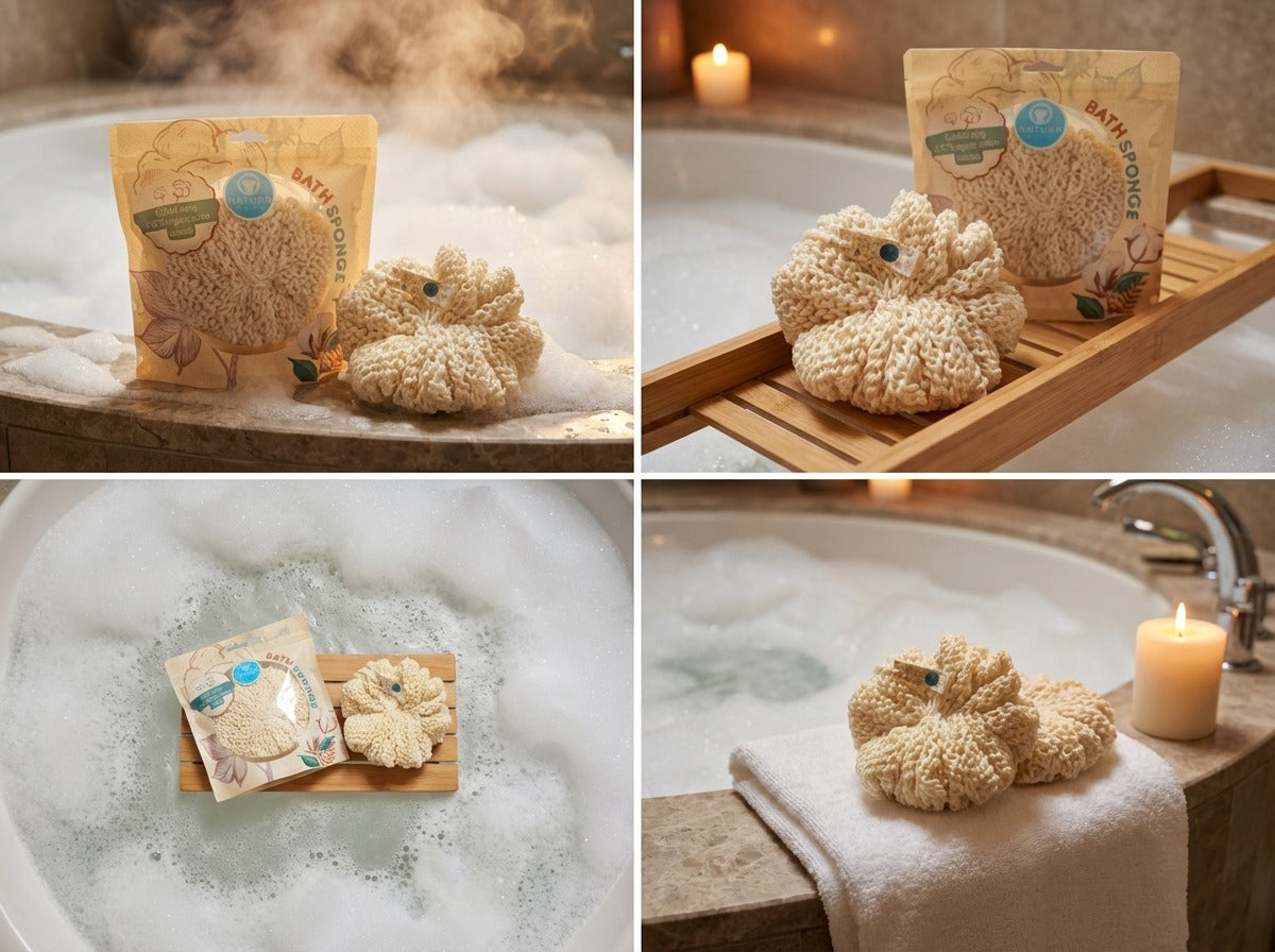 Organic Cotton Bath Sponge