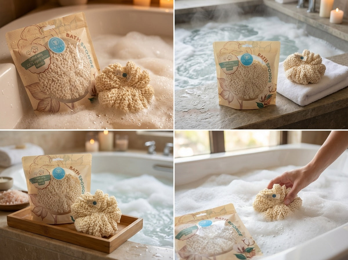 Organic Cotton Bath Sponge